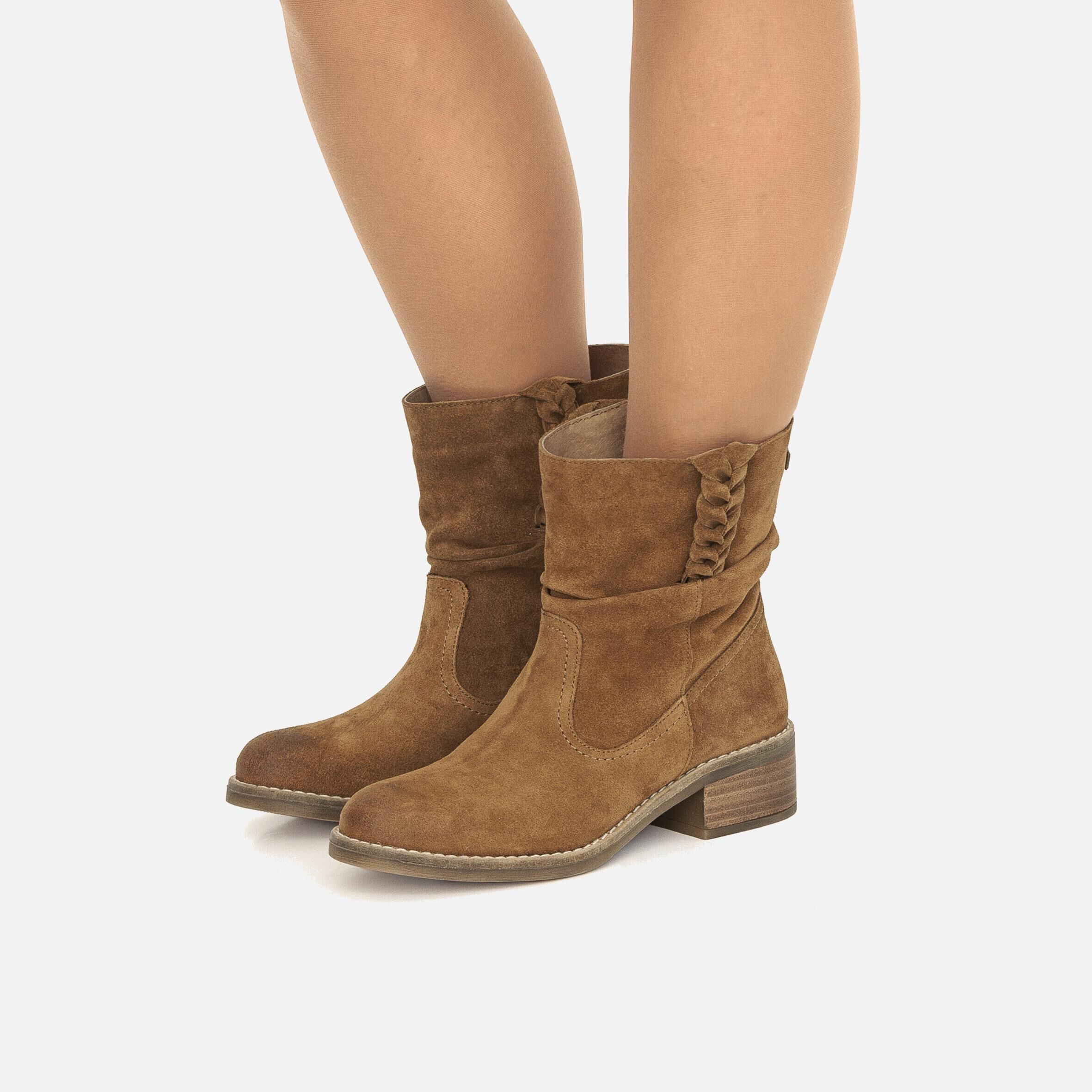 Botines mujer piel planos sales